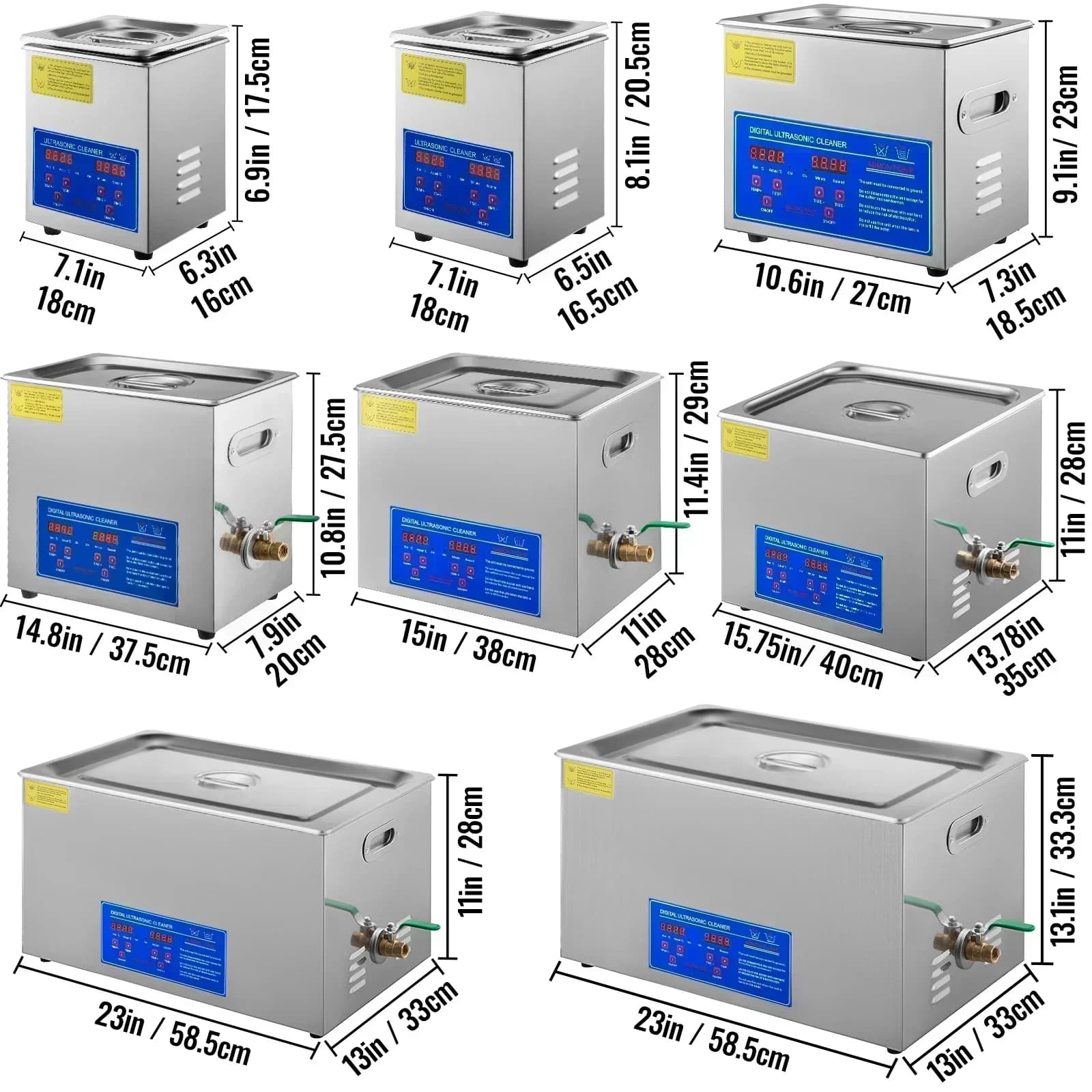 VEVOR 1,3 L 2L 3L 6L 10L 15L 22L 30L Ultraschallreiniger Lave-Dishes Tragbare Waschmaschine Spülmaschine Ultraschall Haushaltsgeräte