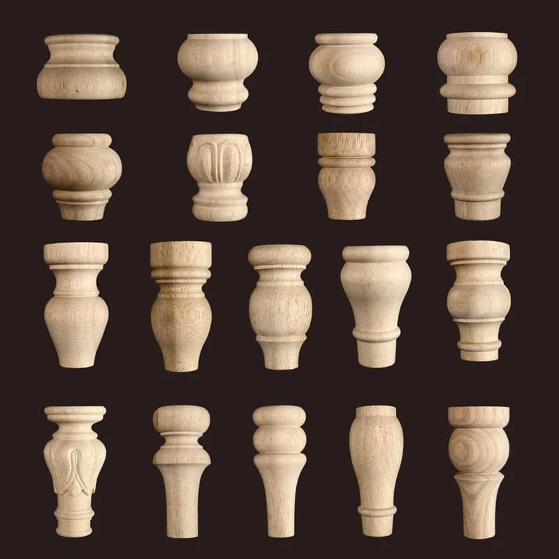 Runde Massivholz-Tischbeine für Möbel, Holzstuhl, Sofa, Fuß, Schrank, Bett, Unterstützung, Hardware, Ersatz, Kommoden, Schreibtischfüße