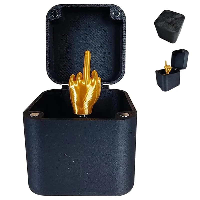 Interessantes Streich-Geschenk, Mittelfinger im Karton, lustige kreative Geschenke, Büro-Schreibtisch-Dekoration, Heimdekoration, Geschenke für
