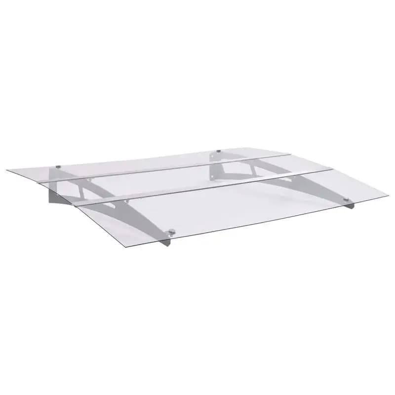 Eingangsbereich-Überdachung für Tür und Fenster – Wetterfester Polycarbonat-Vordach mit Stahl-Aluminium-Rahmen