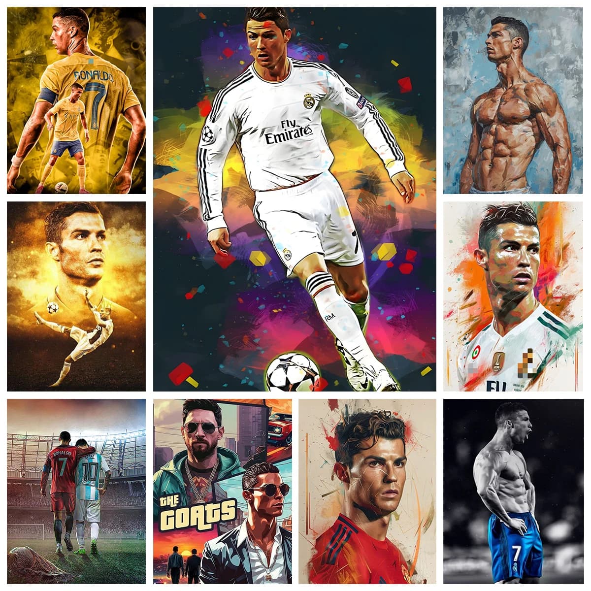 C-CR7 DIY Diamant Malerei Fußball Sport Stern Poster Diamant Stickerei Mosaik Ölgemälde Home Dekoration Fan Hand Geschenk