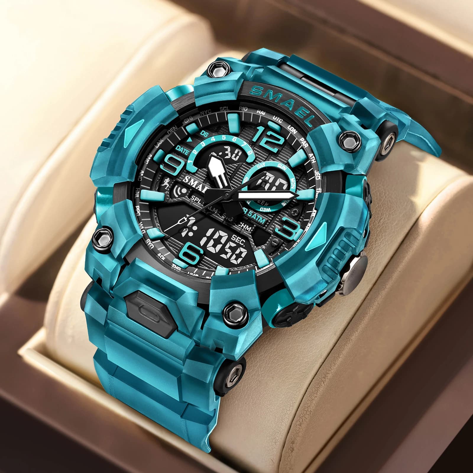 SMAEL Marke 8099 Wasserdichte Dropshipping Uhr Wecker nachtlicht Junge Mode business Quarz Sport Armbanduhren
