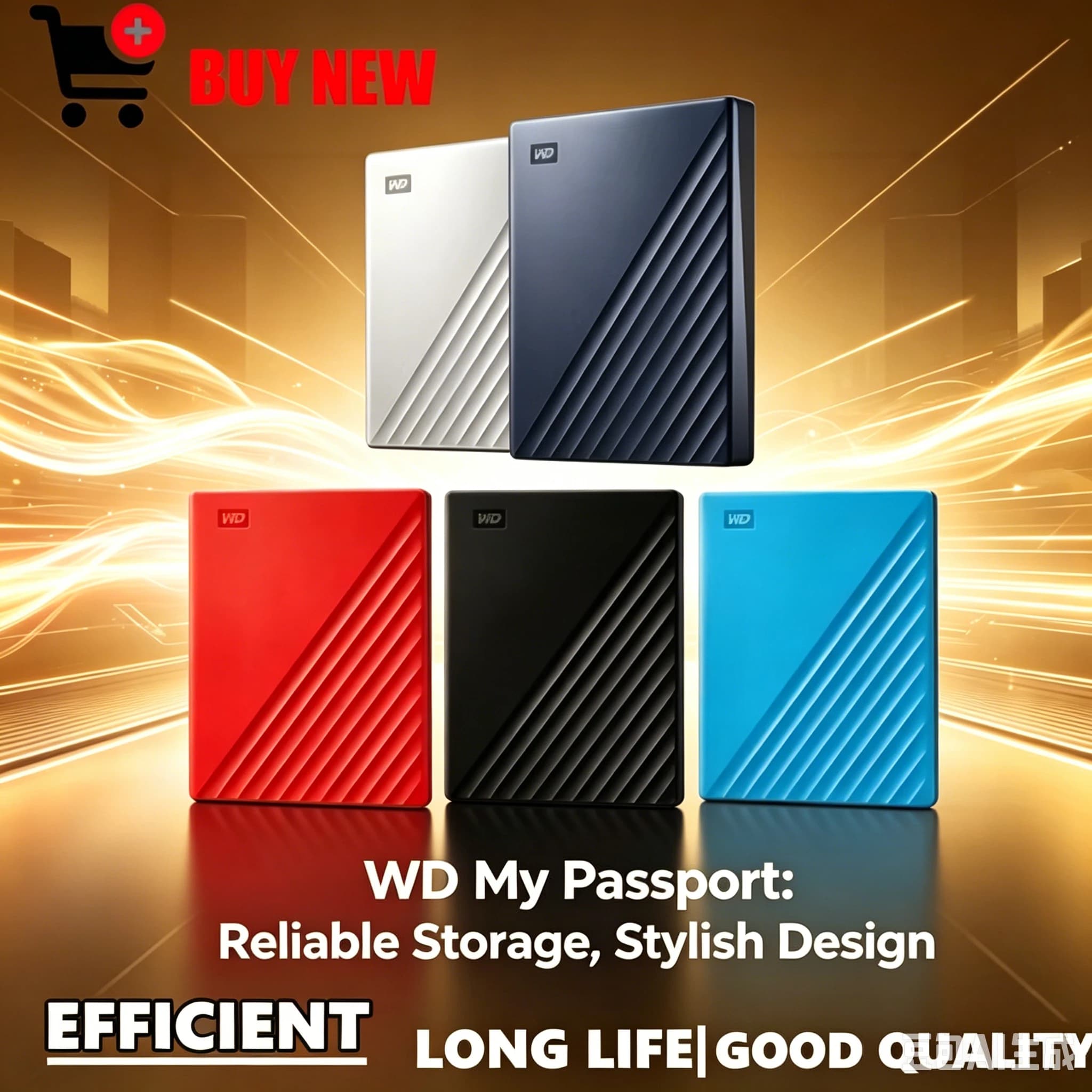 Für WD High-Speed externen Speicher WD Externe Festplatte USB 3.0 1TB 2TB 4TB 500GB Tragbare verschlüsselte mobile Festplatte