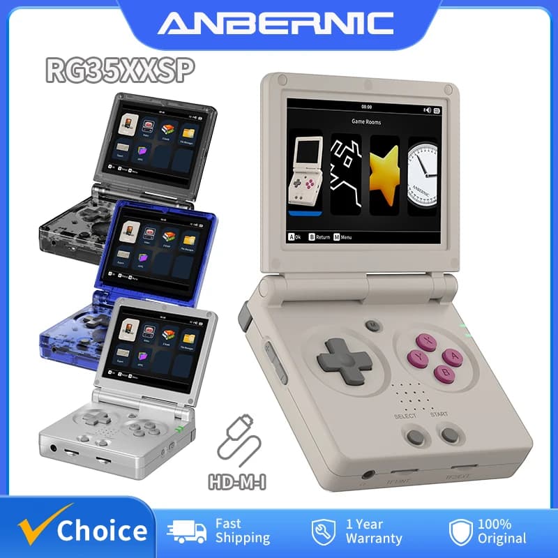 Anbernic rg35xxsp tragbare Flip Retro Handheld-Spiele konsole 3,5 Zoll ips Bildschirm Linux-System 3300mah unterstützt 5g WiFi Bluetooth