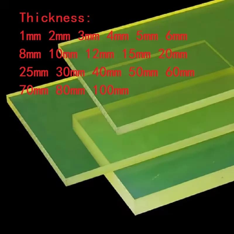 Elastische Gummiplatte aus Polyurethan, PU-Dämpfungskissenplatte, Kunststoffplatte, 1 mm, 2 mm, 3 mm, 4 mm, 5 mm, 6 mm, 8 mm, 10 mm, 15 mm, 20 mm, 30