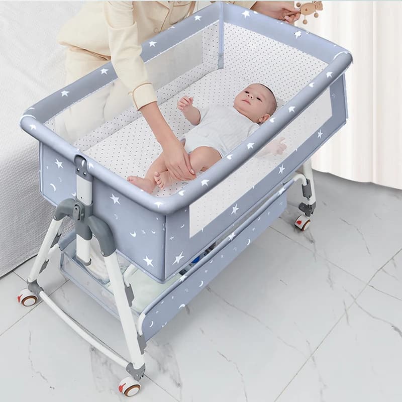 Baby krippe baby krippe spleißen großen bett kind multi-funktion falten und heben bb neugeborenen baby krippe