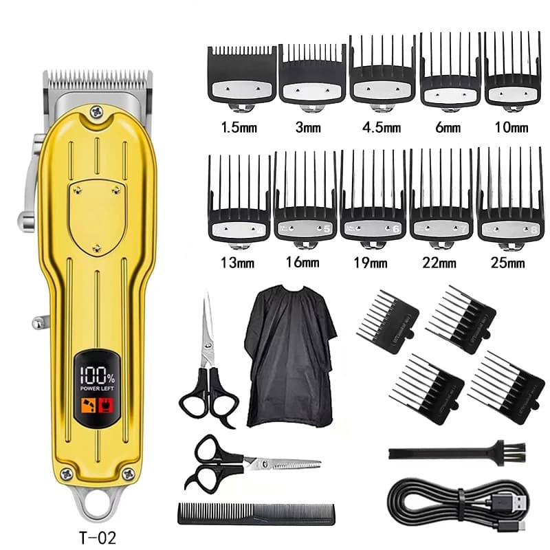 Professionelle Haarschneidemaschine und Trimmer-Set, Kabellose Haarschneidemaschine für Haarschnitt-Kit, Haarschneidemaschine für Männer