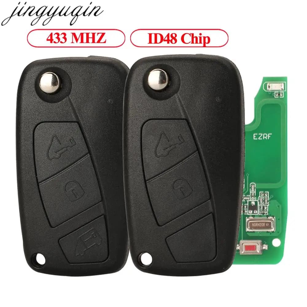 Jingyuqin 433 MHZ ID48 2/3 Tasten Fernbedienung Auto Schlüssel Alarm Für Fiat Ducato Iveco Peugeot Boxer Citroen Relais 2006 2007 2008 SIP22