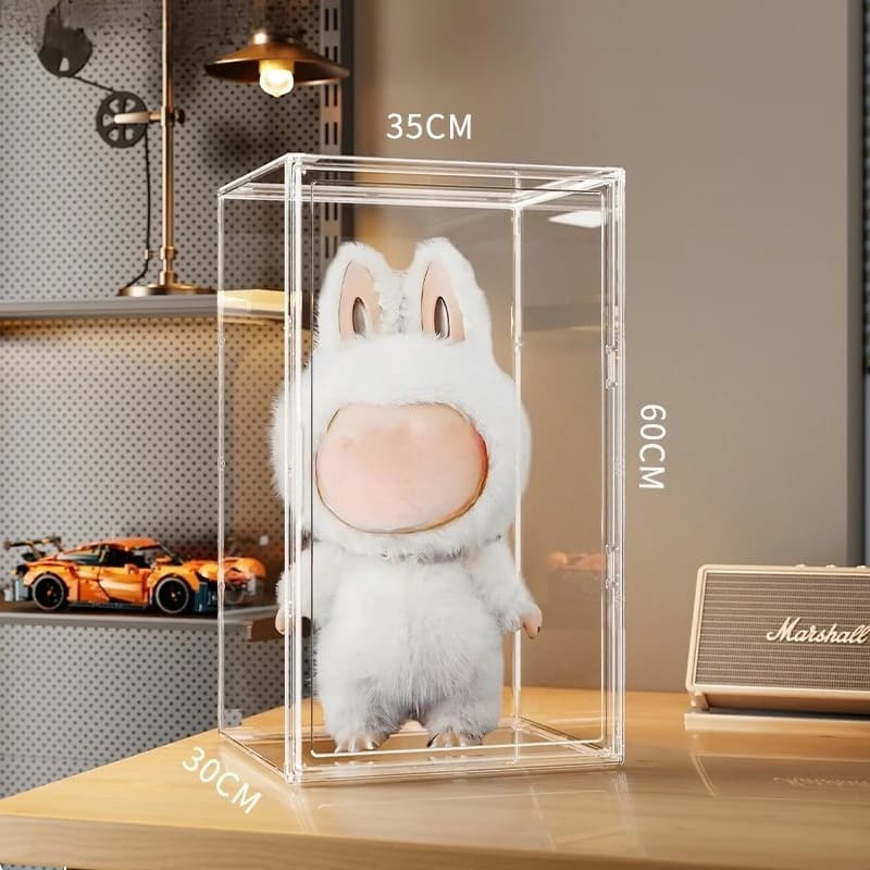 Blindbox-Aufbewahrungsbox passend für 400 % Molly, Dimomo, Labubu, großes bewegliches Puppendisplay – perfektes Geschenk für Sammler