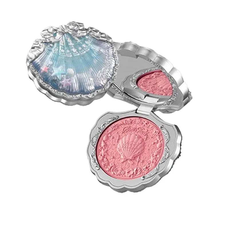 Makeup Flowers Window Shell Pearl Collection Seidensatin-Rouge, leichtes, hochpigmentiertes Rouge, Puder, langanhaltende Gesichtsrouge