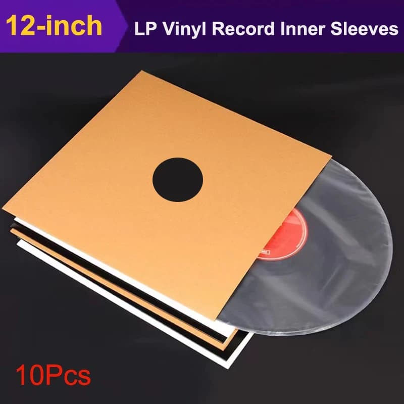 10 Stück Schallplatten-Schutzhüllen, 30,5 cm, LP-Schallplatten-Innenhüllen, antistatische Album-Innenhüllen, Aufbewahrungstasche, Album-Schutz