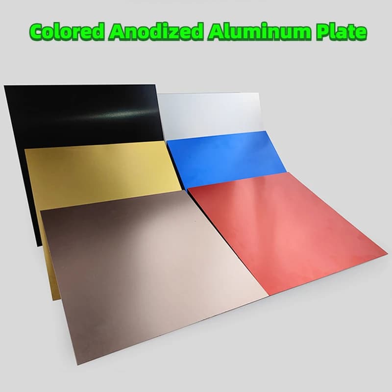1–5 Stück farbig eloxierte Aluminiumplatte 100 x 100/200 x 200/200 x 300/300 x 300 mm, 5052 Aluminiumlegierungsblech, Dicke 0,5/0,8/1,0/1,5/2,0 mm