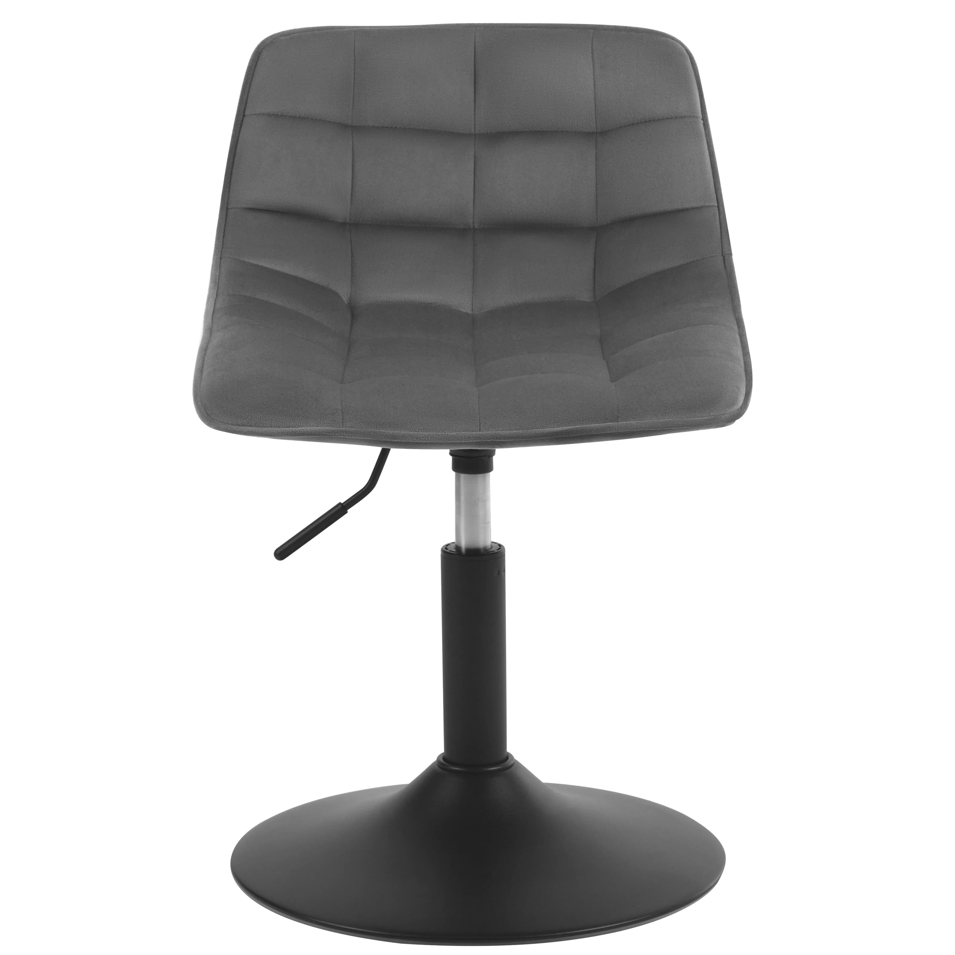WOLTU 1PC höhenverstellbarer Barhocker Samt/Chenille 360 °   Drehbarer Küchenstuhl mit Rückenlehne für Zuhause und Bar