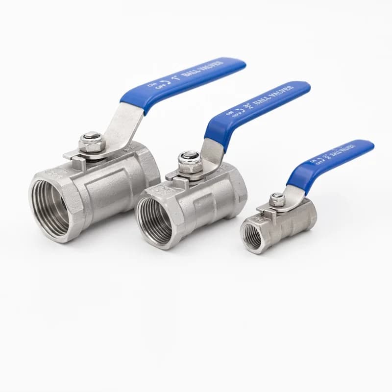 S304 SS316L Edelstahl einteiliger Kugelhahn, Gewindehahnwasserrohrventilschalter 1/4 "3/8" 3/4 "1" 1-1/4 "1-1/2" 2 "DN15