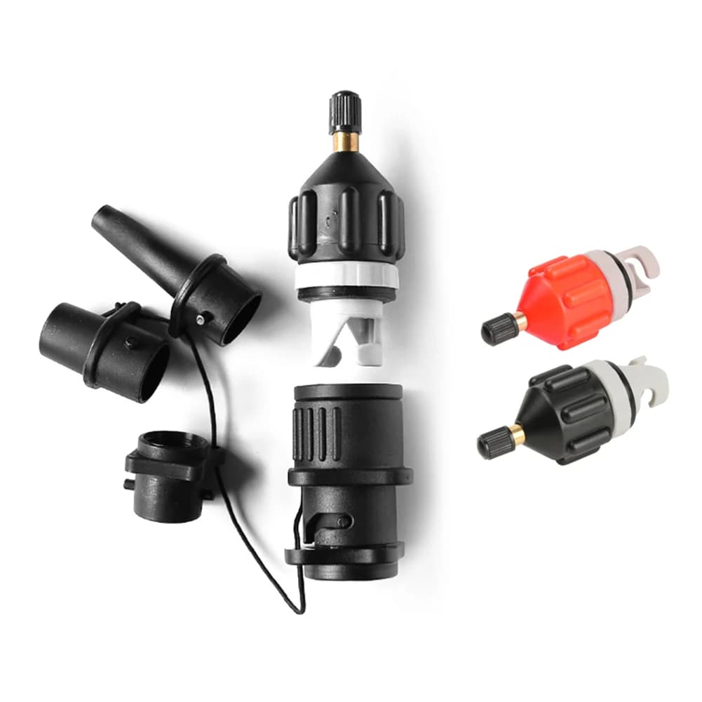 Luftventil-Adapter-Kit für Sup-Board aufblasbarer Pumpen adapter Paddel boot Kajak Luft ventil Pumpen anschluss Combo-Kit schwarz/orange