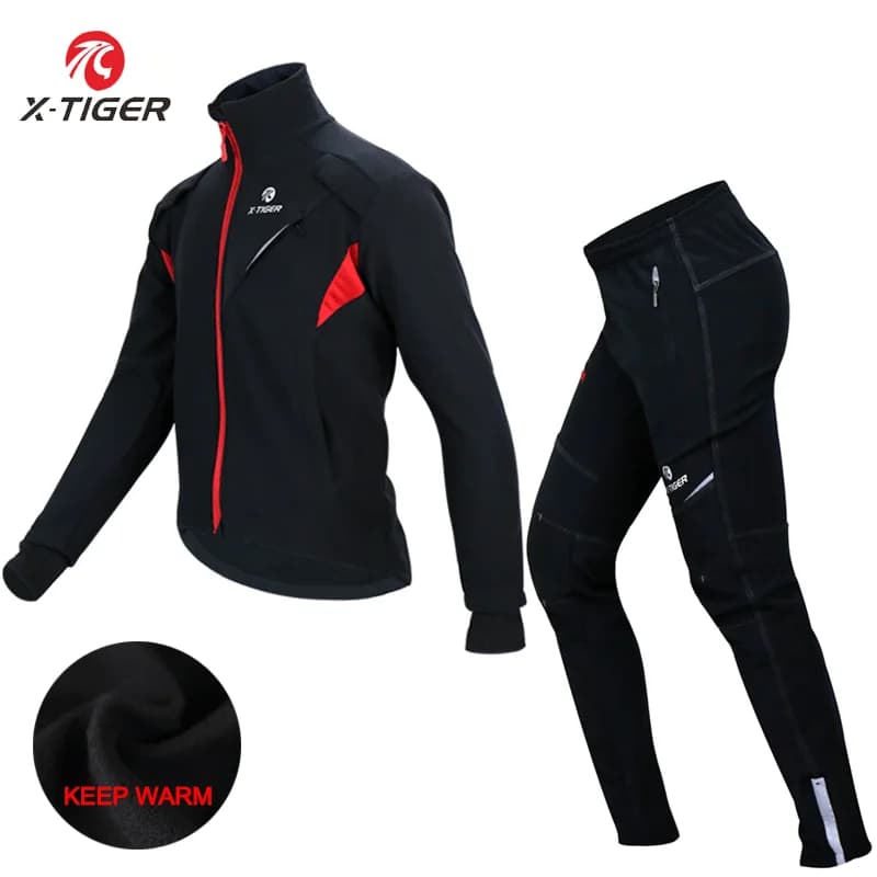 X-TIGER männer Radfahren Jacke Winter Jacke Thermische Radfahren Windjacke Winddicht Fleece Bike Jacke MTB Radfahren Kleidung