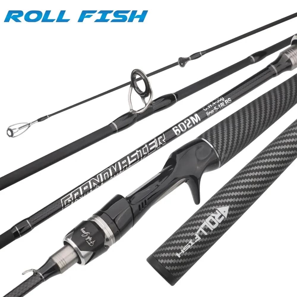 Rollfish Power m Spinning Casting Angelruten Süßwasser Salzwasser Carbon Köder Angelrute Bass Angeln schnelle Aktion 1,8-2,7 m