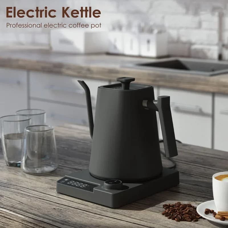 1200 W Schwanenhals-Wasserkocher mit Temperaturregelung, Wasserkocher für Kaffee und Teekessel, Kaffeekanne, 110 V/220 V