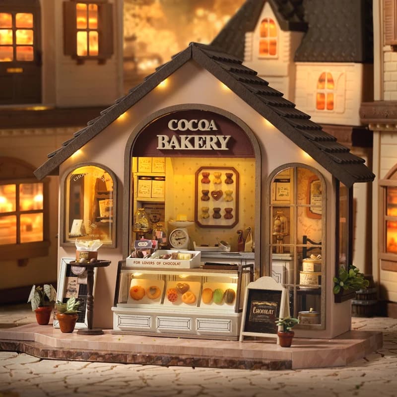 3D Puzzle Puppenhaus Montage Gebäude Modell Kit DIY Mini Holz Puppenhaus Herstellung Zimmer Spielzeug Hause Schlafzimmer Mit Möbel Geschenke