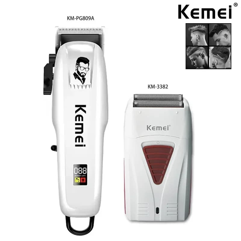Kemei Haarschneidemaschine KM-PG809A KM-PG232 LCD USB Lade Einstellbar Professionelle Schneidemaschine KM-3382 Rasierer Trimmer für Männer