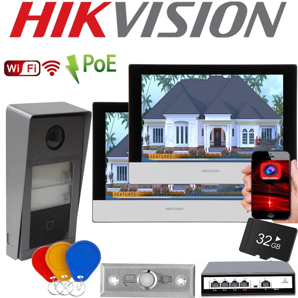 Hikvision DS-KV8413-WME1(C) DS-KV8213-WME1(C) DS-KV8113-WME1(C) WLAN POE Video-Gegensprechanlage Villa-Türstation für Haussicherheit