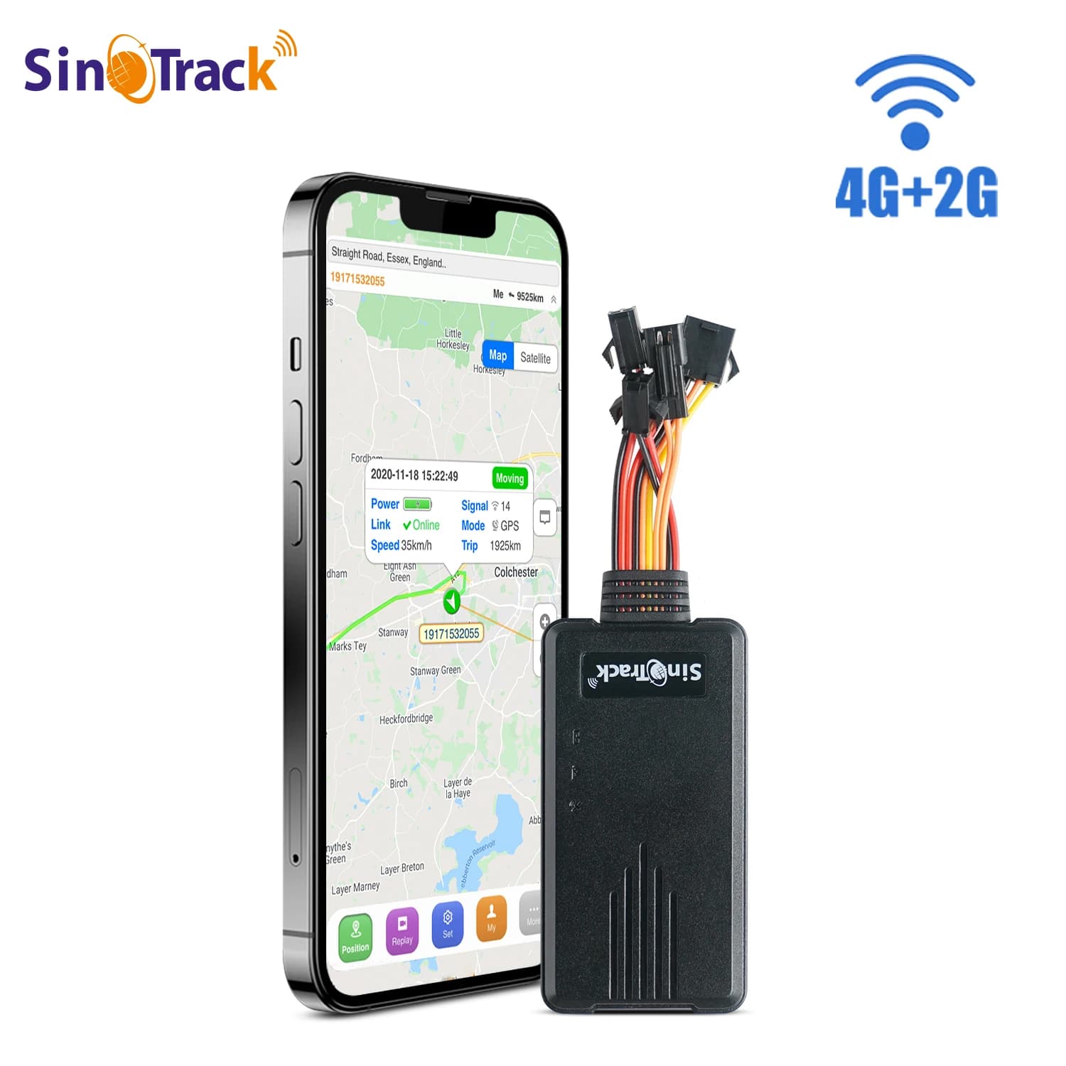 SinoTrack 4G GPS-Tracker ST-906L für Auto Motorrad Fahrzeug-Ortungsgerät mit Öl- und Stromabschaltung Kostenlose APP