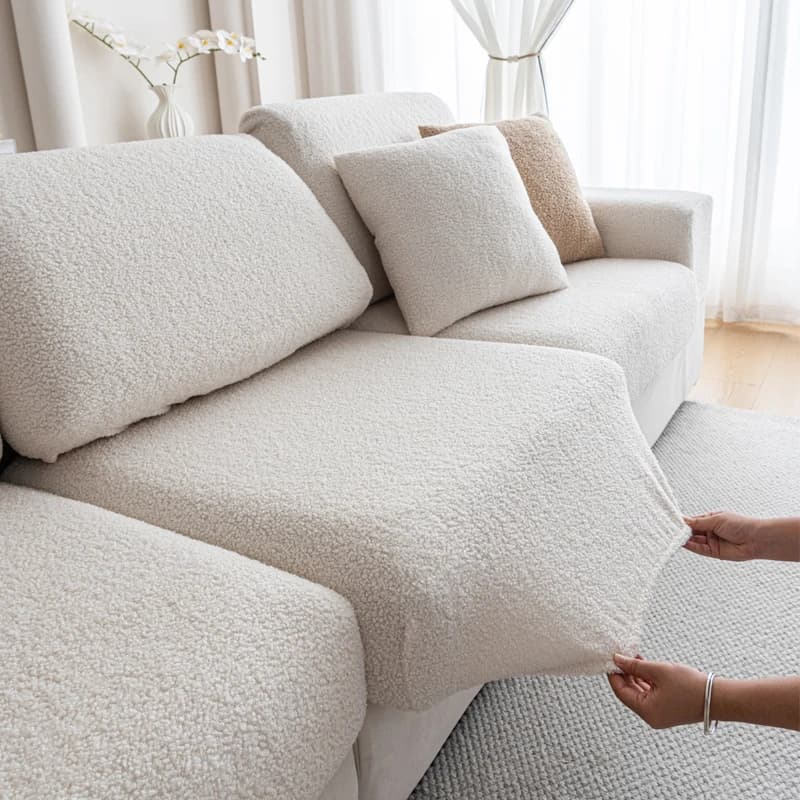 Elastischer Stretch-Sofabezug, wasserdicht, 1/2/3/4-Sitzer, verstellbarer Riemen, rutschfeste Schonbezüge für Schnittliege, Wohnzimmer