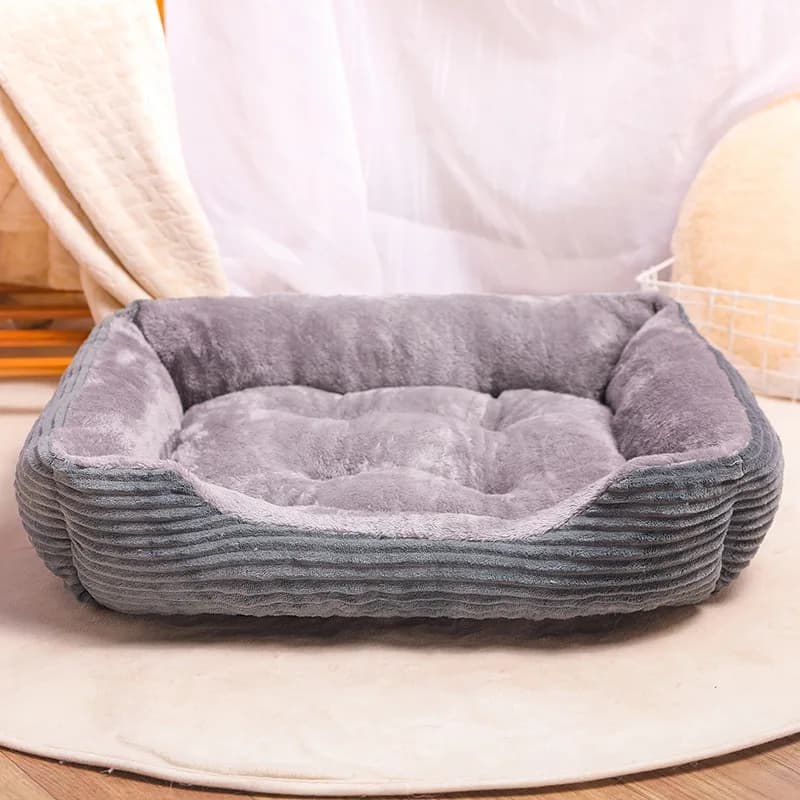 Plüsch-Hundebett, rechteckig, Zwinger, Katze, Welpe, Schlafsofa, Haustierhaus, Winter, warme Betten, Kissen für kleine Hunde