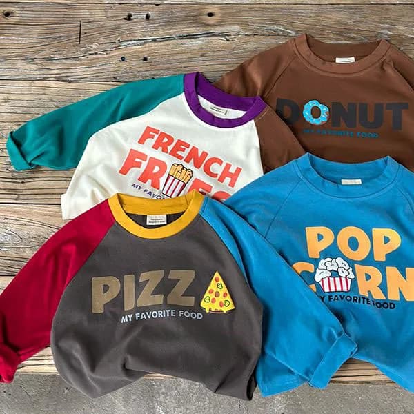 UNITIM Kinder Kontrast T-shirt Design Cartoon Langarm Baby Jungen Tops Frühling Herbst Reine Baumwolle Bodenbildung Shirt Trendy