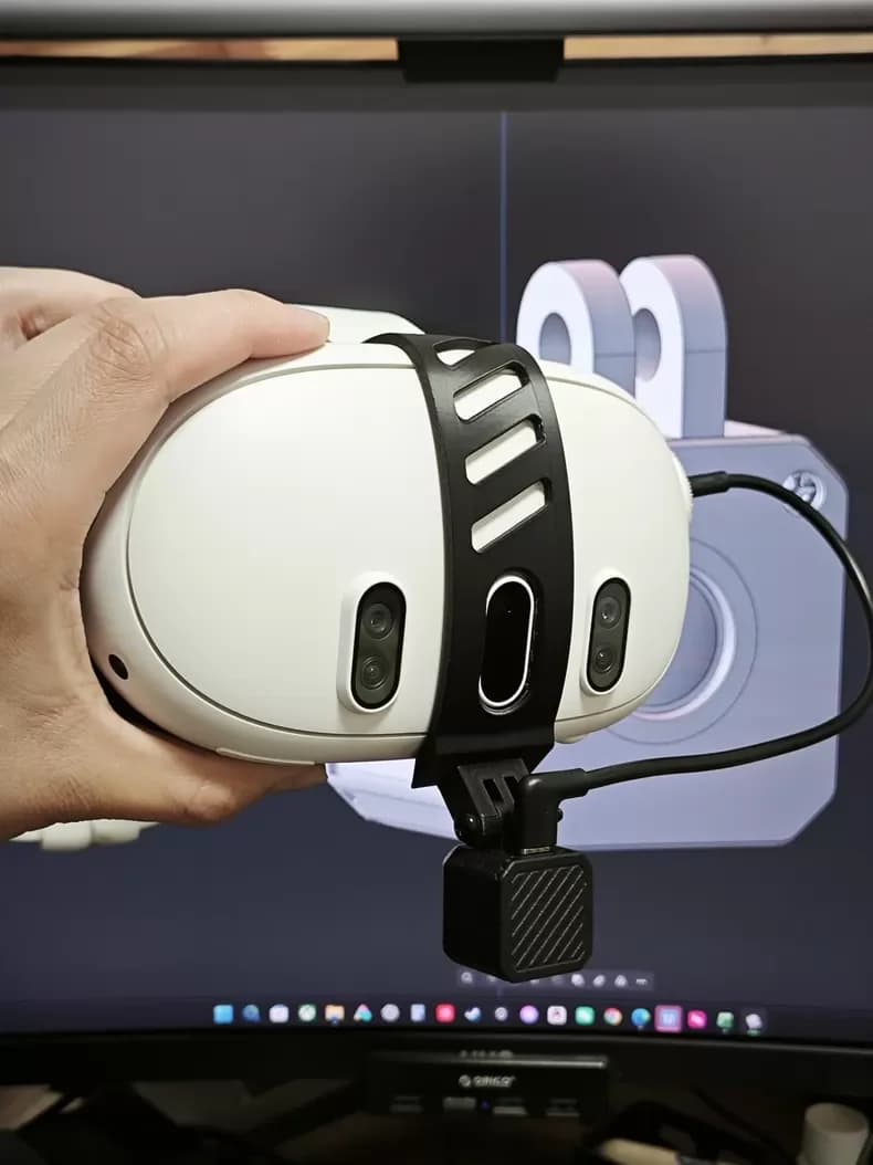 PP VRChat Gesichtsverfolgungskamera, Kabellose/Kabelgebundene Dual-Mode VR-Gesichtsmaske, USB-Infrarot-Webcam für Steam VR Spielzubehör