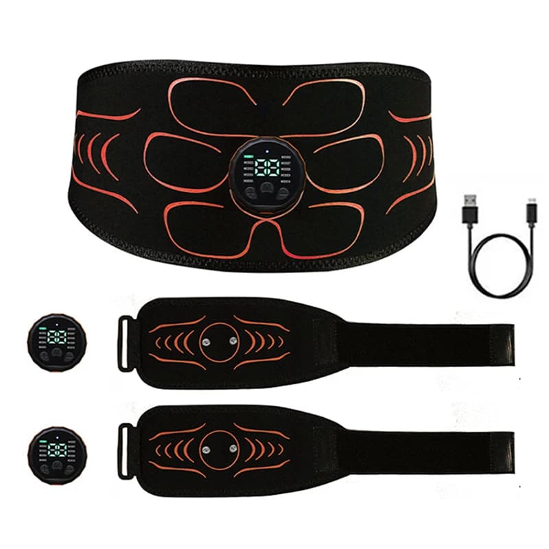 Bauchmassagegerät Taillengürtel Muskeltoner Smart Bauchmuskeltrainer für Arm Bein Workout Training Fitness Massageausrüstung