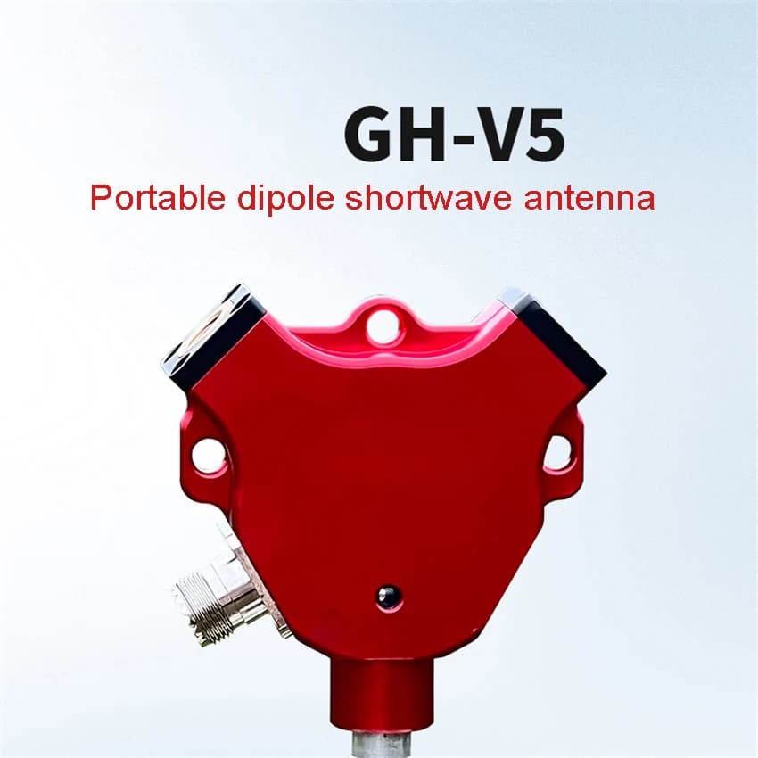 GH-V5 Kurzwellenantenne 7–54 MHz, wasserdichte Balun-Dipol-Breitband-tragbare Antenne