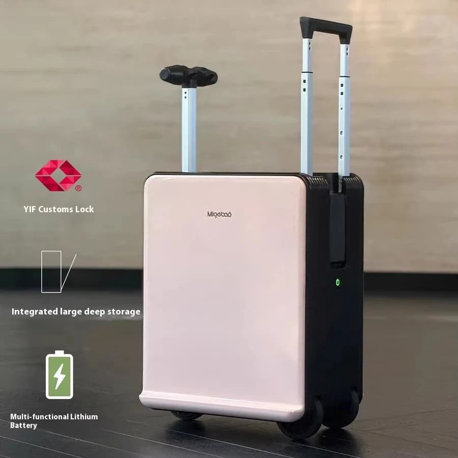 2026 Neuer Elektronischer Koffer 20-Zoll Ride-on Trolley Modischer Hochwertiger Scooter-Kabinenfreier Koffer für Erwachsene und Kinder 120kg