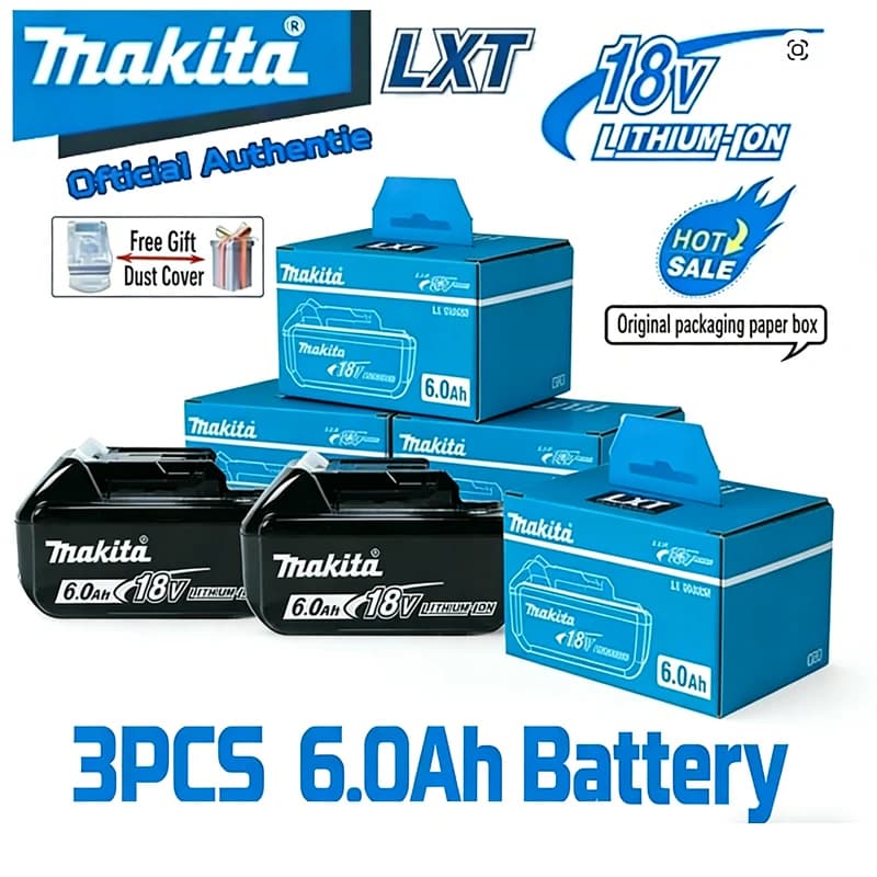 6000mAh Original Makita 18V 6,0Ah Akku Kompatibel mit BL1830 BL1830B BL1840 BL1840B BL1850 BL1860B für Elektrowerkzeuge