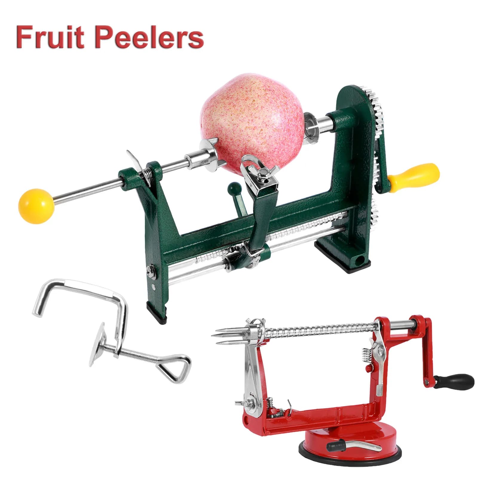 Edelstahl Obst Gemüse Schäler 3 in1 Slicer Corer manuelle arbeits sparende Obsts chäler mit Handkurbel Griff Küchen helfer