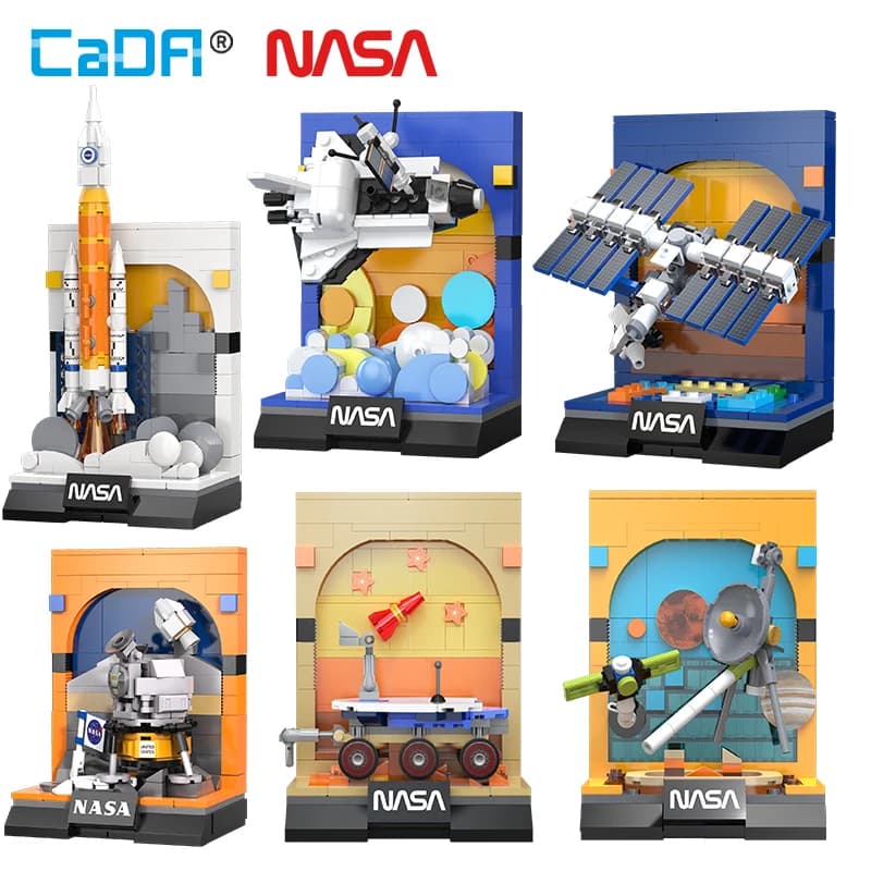 Cada NASA Stadt Technische Luft- und Raumfahrt Rakete Bausteine Raum Launcher Astronaut Figur Ziegel Spielzeug Für Kinder Geschenke