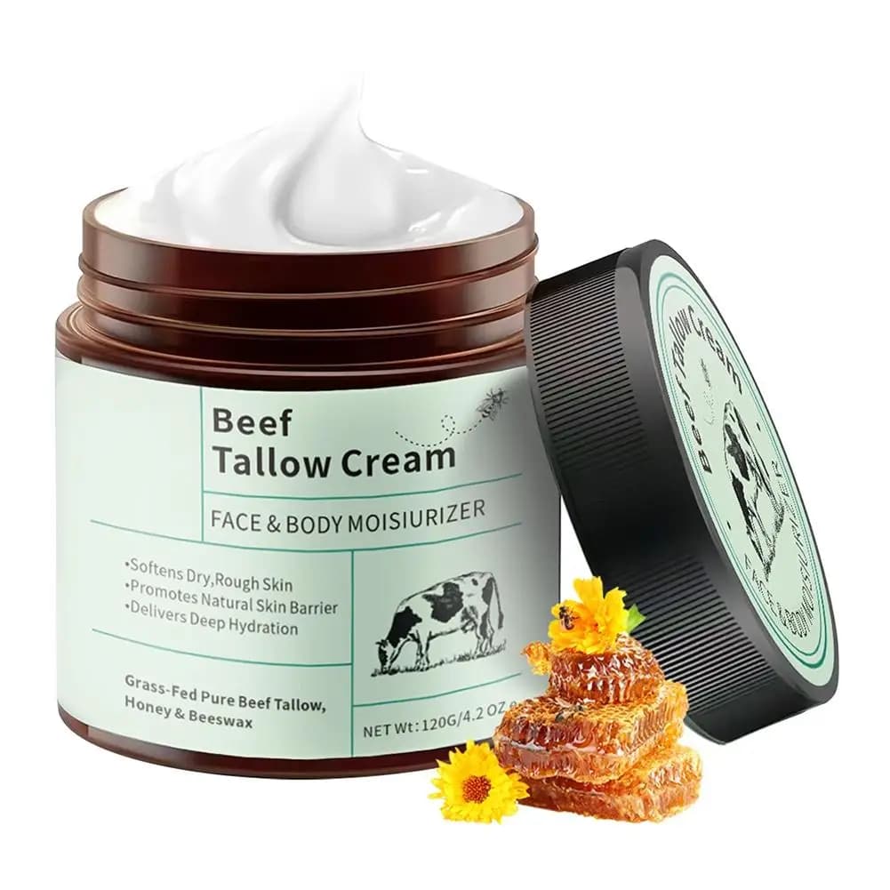 120g Beef Tallow Honey Feuchtigkeitscreme, aufhellende Verjüngung, nährend, feuchtigkeitsspendend, Rötung, Reparatur, Poren, Damenkosmetik