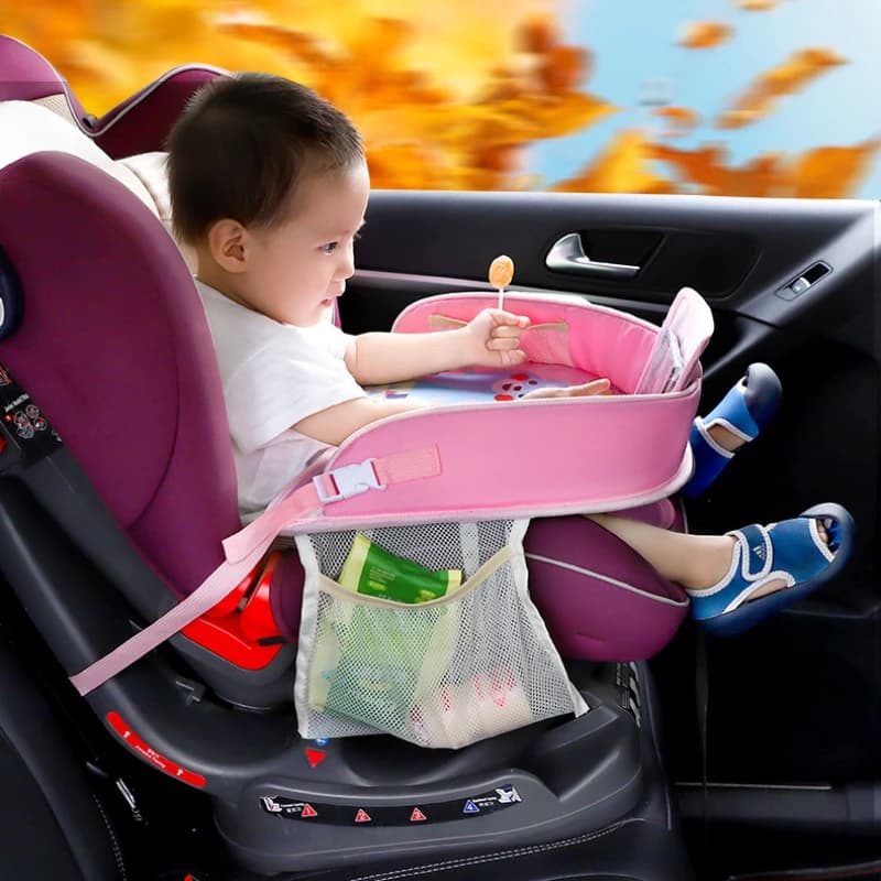 Baby-Sicherheitssitz, Zeichentisch, Kinderwagen, Speiseteller, Auto-Organizer für Kinder, Aufbewahrungstasche, leicht zu reinigende kleine