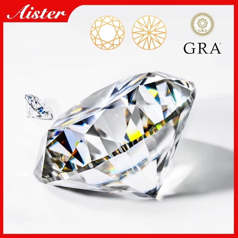 Echte d Farbe Moissan ite Stein lose Edelsteine Labor Diamant 0,1-12ct vvs1 Runds chliff positiven Pass Test mit gra Zertifikat