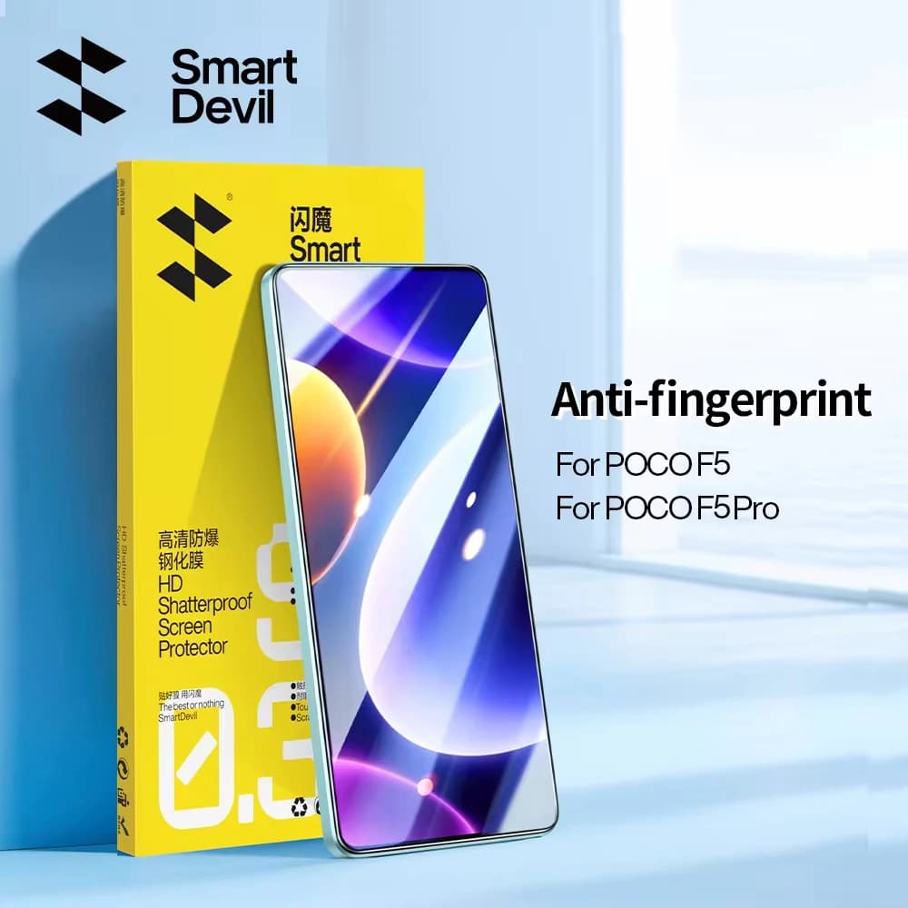 SmartDevil 2 Stück Displayschutzfolie für Xiaomi POCO F8 Ultra F7 X7 Pro F6 F5 Pro gehärtetes Glas für POCO M4 Pro 5G HD Anti Blue Ray