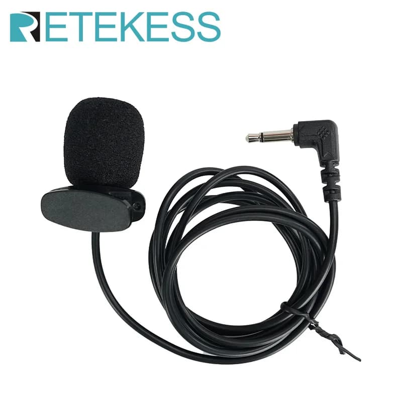 RETEKESS Tragbares Clip-on-Ansteckmikrofon, 3,5-mm-Klinkenstecker, kabelgebundenes Mikrofon, Freisprecheinrichtung für Reiseleitersystem F4511B