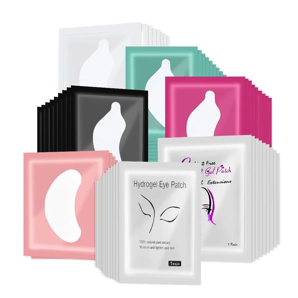 50 Paar Wimpernverlängerungs-Patches, Hydrogel-Patches, Gel-Pad, Make-up, Wimpernlift-Werkzeuge, unter den Augenklappen, Pads für
