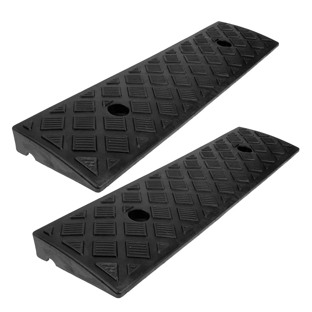 2 stücke Schwelle Rampen Heavy Duty Gummi Kunststoff Anti Slip Hang Für Tür Eintrag Rollstuhl Fahrrad Motorrad Auto Tragbare Rampe