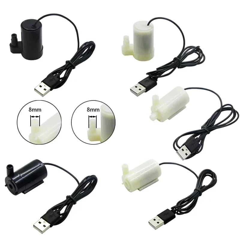 Ultra-leiser DC 5V USB Bürstenloser Motor Mini-Tauchpumpe für Hydroponik, Aquarium, Wasserzirkulation, Brunnen und Wasserfall