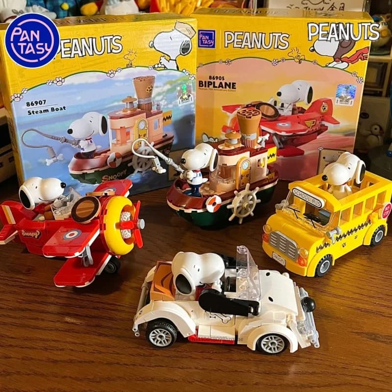 Pantasy Wo ist Snoopy? Bausteine-Puzzle-Modellbausatz, Animations-Ornamente, Kindergeschenke