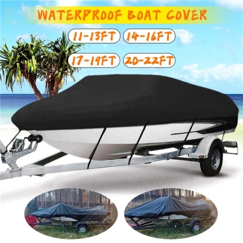 Yacht-Bootsabdeckung 11–22 Fuß Barco-Bootsabdeckung, UV-beständig, wasserdicht, robust, 210D Marine, anhängerbares Canvas-Bootszubehör