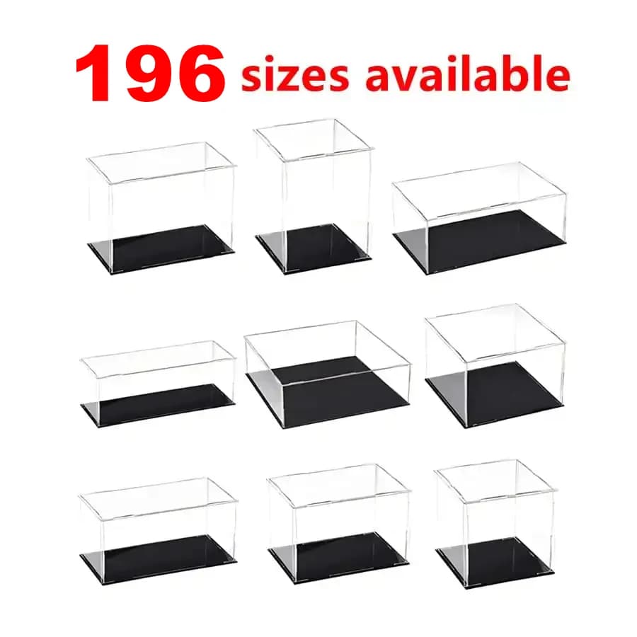 1 Stück Klare Selbstmontierbare Acryl-Vitrine, Staubdichte Aufbewahrungsvitrine, Geeignet für Automodelle/Spielzeug/Sammlerstücke