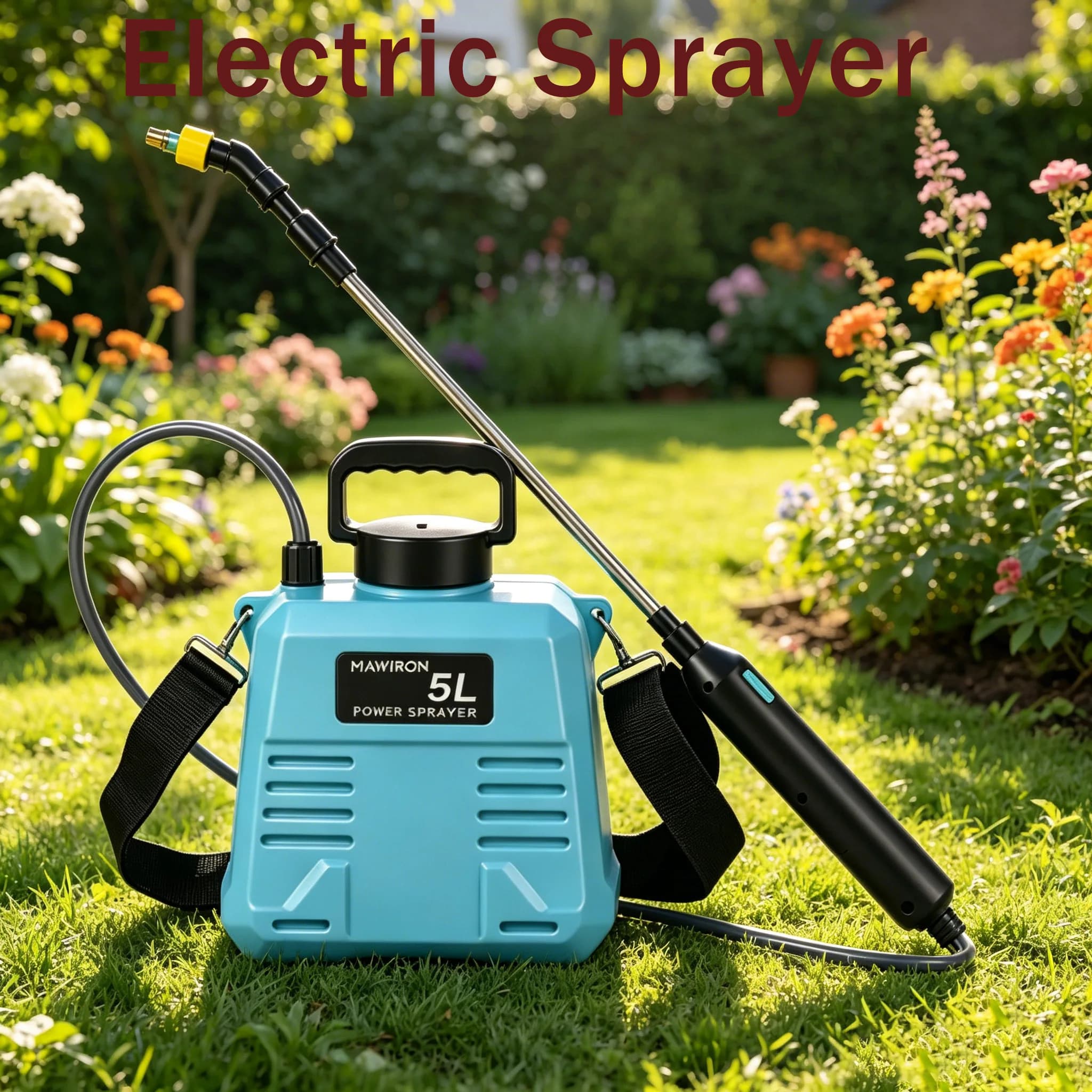 5L Elektrischer Sprühapparat, tragbarer Sprüher, multifunktionale Gartenbewässerungs- und Reinigungswerkzeuge, geeignet für die Reinigung von Hof