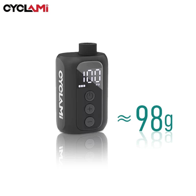 CYCLAMI 100 PSI Hochdruck mit Bildschirm Minipumpe Tragbare Pocket Bike Elektrische Luftpumpe Fahrrad Schnellkompressor Reifenfüller