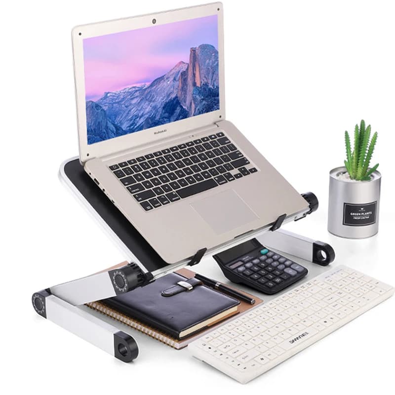1-teiliger, verstellbarer, zusammenklappbarer Laptop-Schreibtisch, tragbar, für Betttisch, Notebook, Kühler, Lüfterständer, Computertisch,